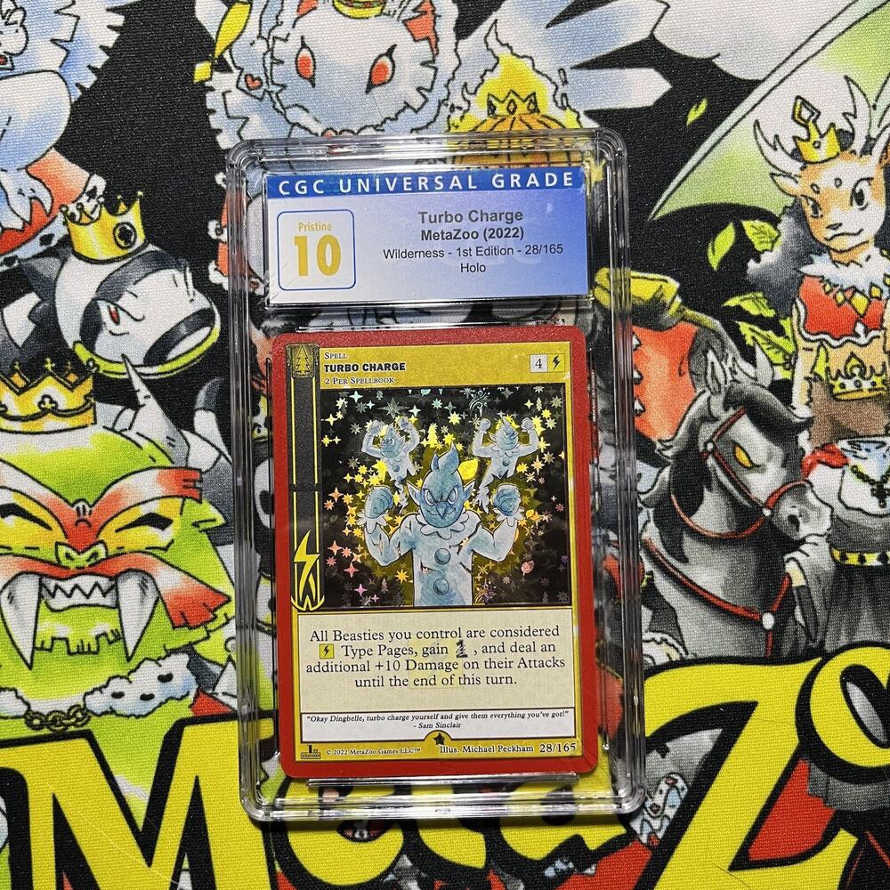 Metazoo Turbo Charge Pristine 10 CGC Full Holo 1st Edition Wilderness